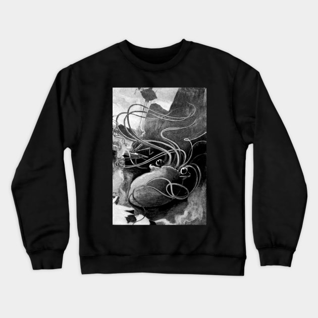 The Actual Martian - War of the Worlds - Warwick Goble Crewneck Sweatshirt by forgottenbeauty